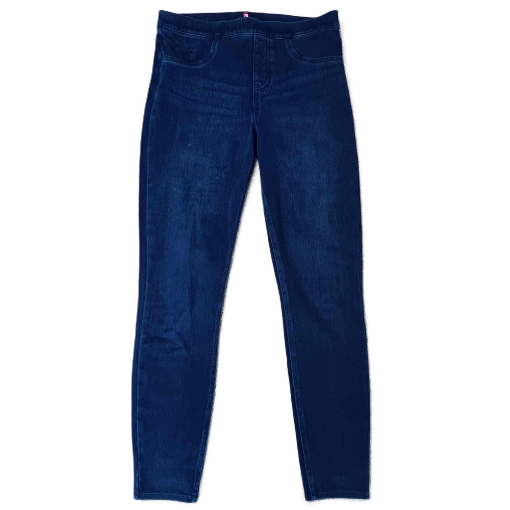 Spanx Blue Medium Dark Wash‎ Skinny Fit Stretch Jeans